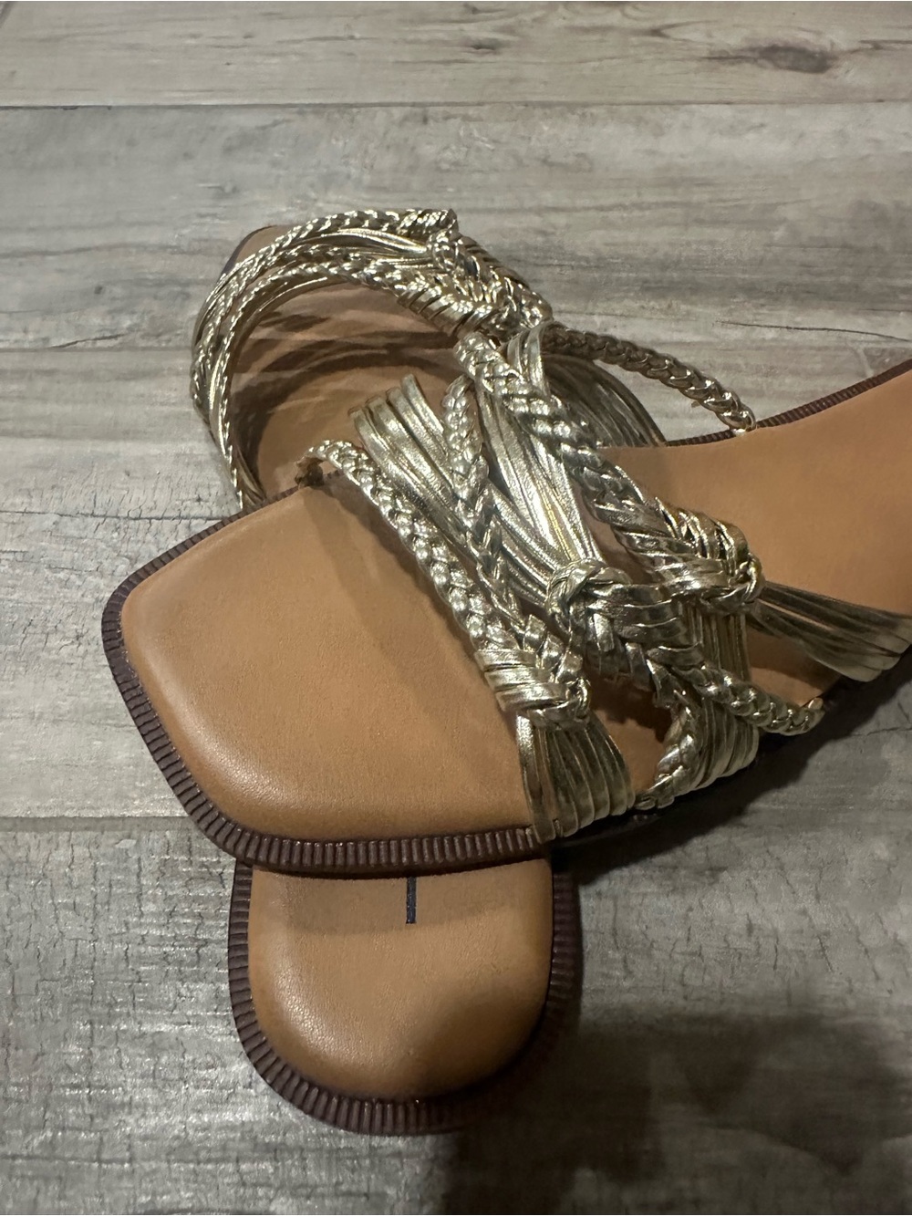 BKS Gold Straps Sandals
